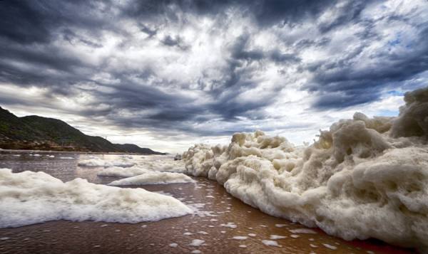 Photograph Des Kleineibst Sea Foam Wall on One Eyeland